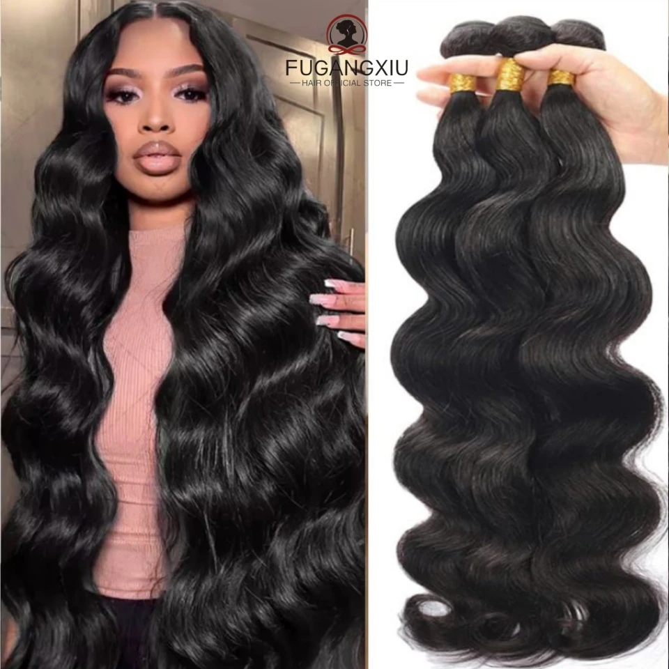 

12A Human Hair Bundles Weave 30 Inch Brazilian Hair Loose Body Wave 3 4 Bundles Virgin Raw Remy Hair Extension For women
