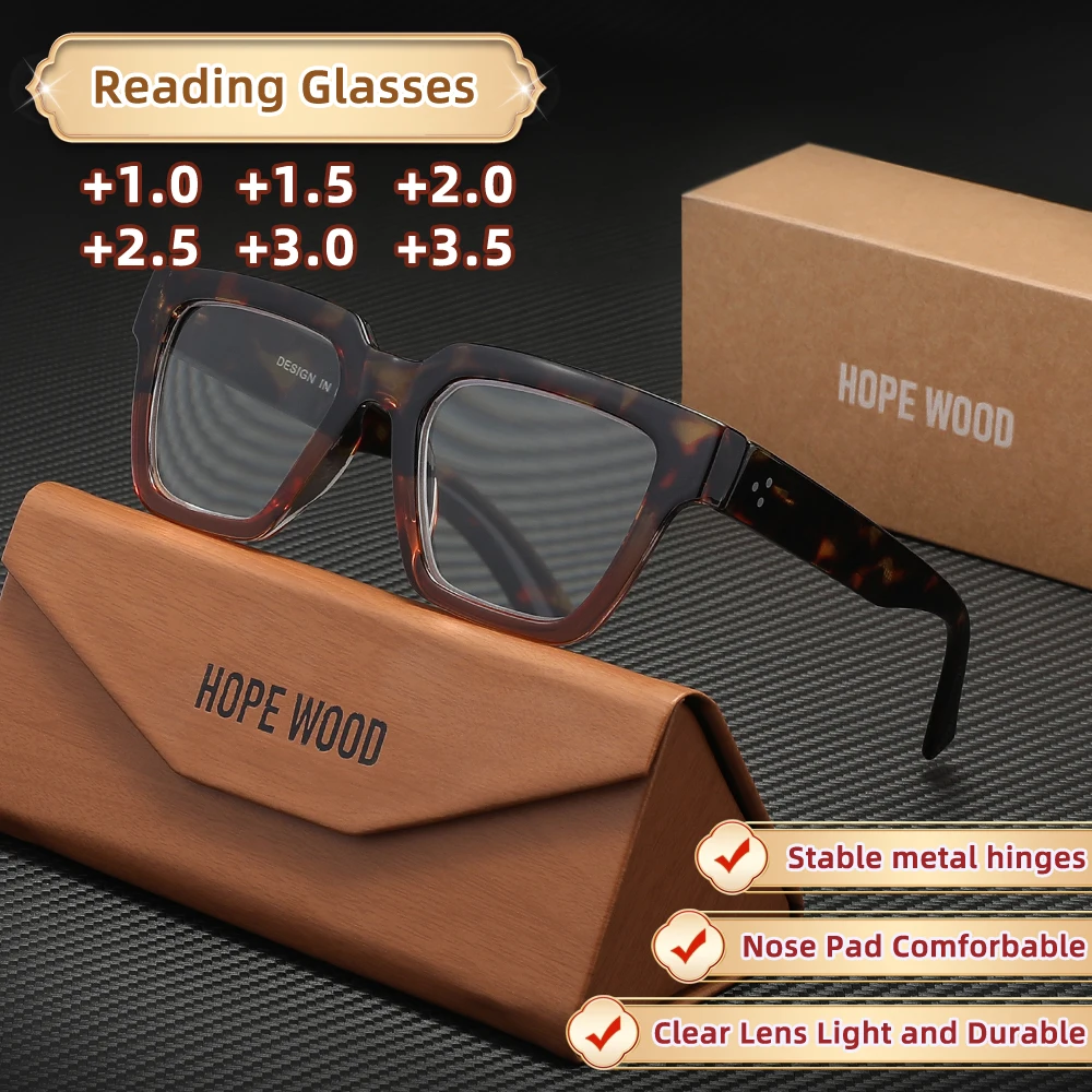 

HOPEWOOD Reading Glasses For Men Women Blue Light Presbyopia Glasses Reader for Older +1.0+1.5+2.0+2.5+3.0+3.5