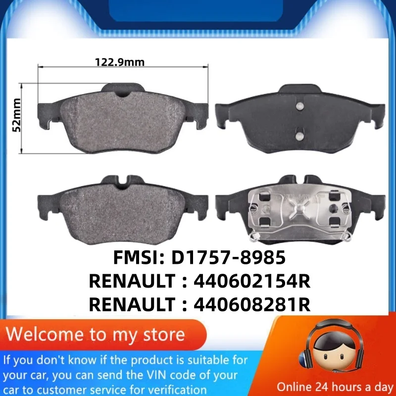 

For Renault Trafic Talisman Latitude Rear Brake Pad 440602154R 440608281R/Auto Parts -50005