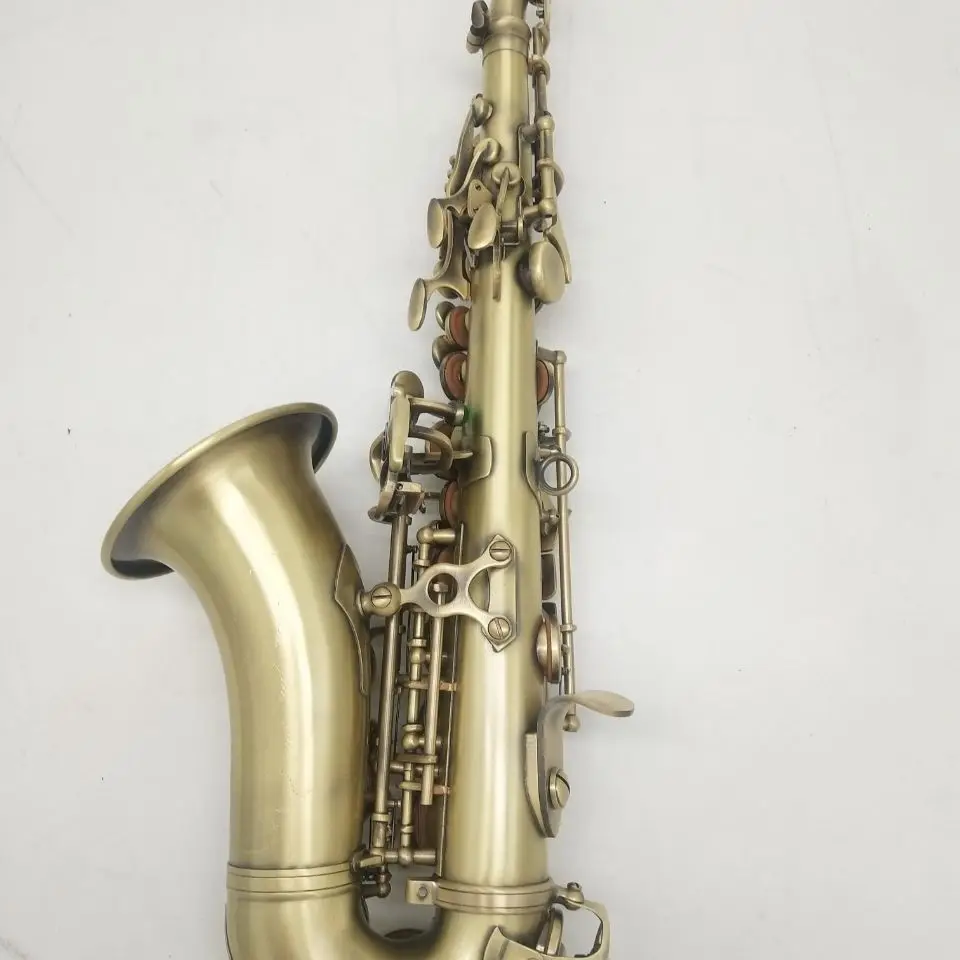 Western musical instrument B-tone small curved pipe antique brushed manufacturer customized direct sales image 4