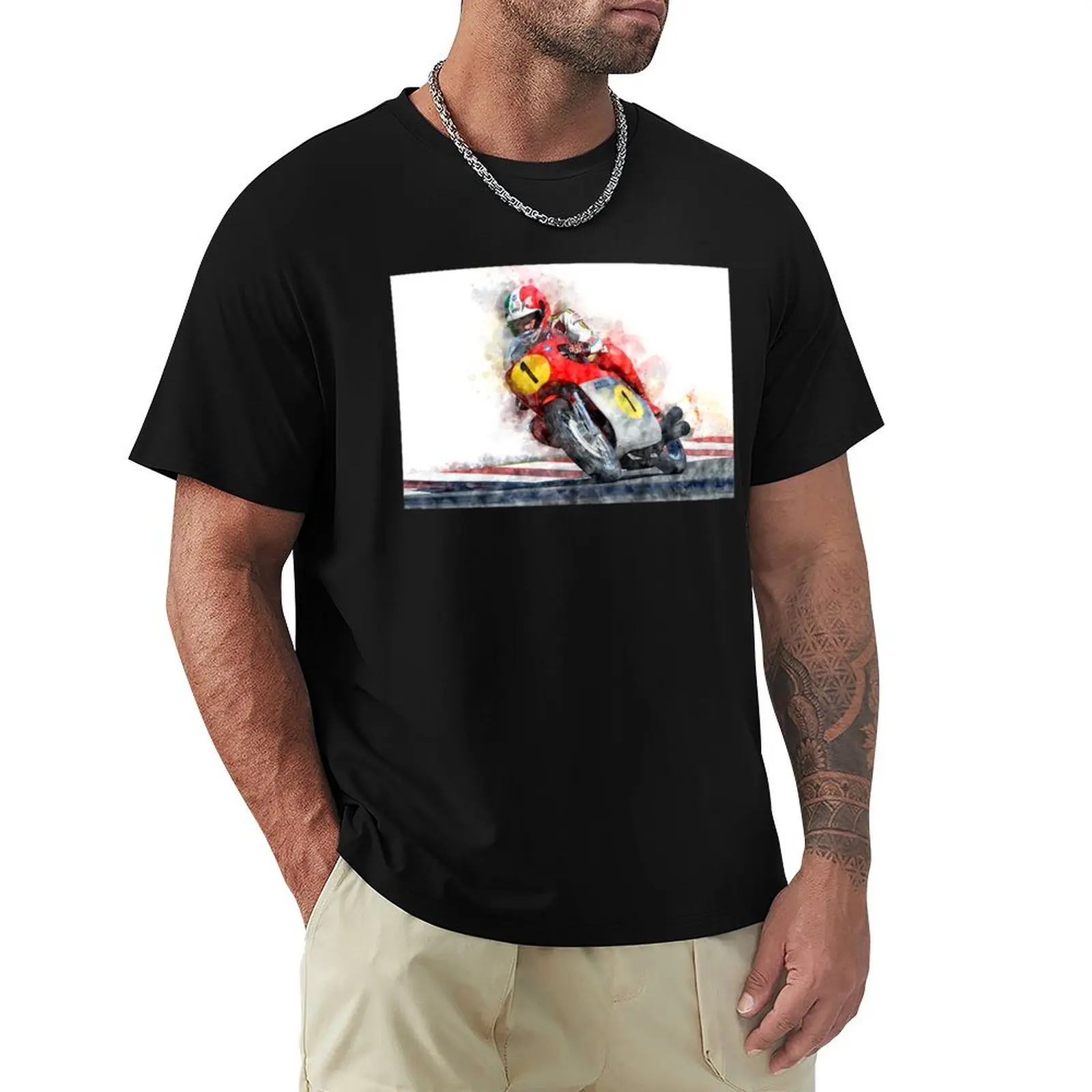 

Giacomo Agostini T-Shirt anime tshirt cotton man t-shirts sweat shirts, men