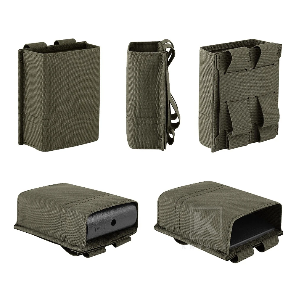 KRYDEX Tactical Single 5.56 Mag Pouch MOLLE M4 M16 Magazine Holder with Removable Insert Clip, Hunting Shooting Airsoft Gear