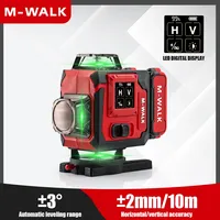 M-WALK Laser Level 16 Lines 4D Horizontal And Vertical Outdoor Self Leveling Green High-precision For Milwaukee 18V Battery Pin