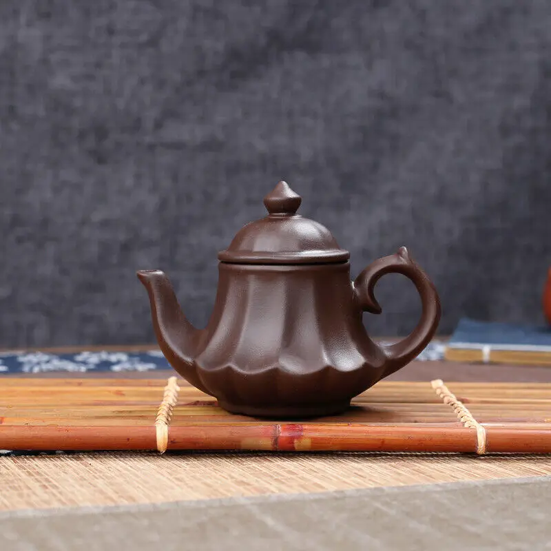 

Handcarved Purple Clay Teapot 120Cc Combined with Diamond Teapot