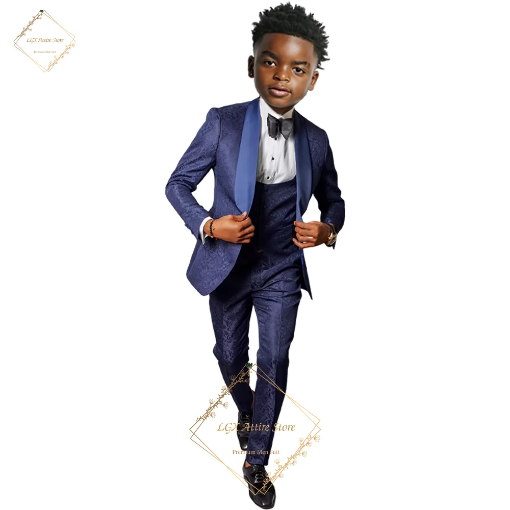 

Boys suit 3 piece suit, advanced custom pattern tuxedo suit suitable for children aged 2 to 16 years old - formal wear