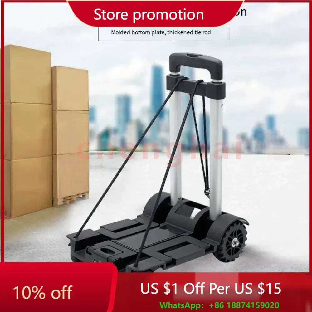 

Folding Hand Trolley, Shopping Cart For Supermarket, Simple Hand Trolley For Camping, Small Hand Trolley