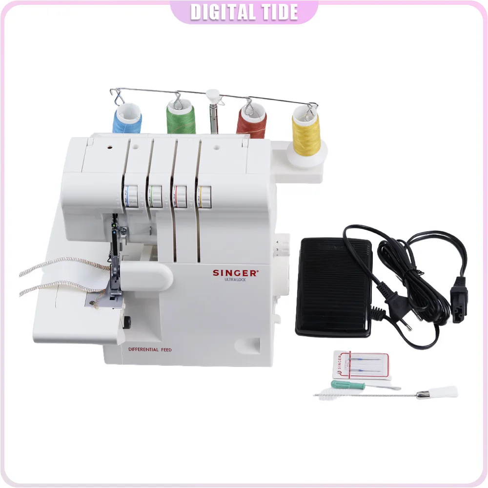 Singer Overlock Sewing Machine 654Household Electric Overlocking Machine Code Side Tape Close Copy Fungus Leaf Lace Four