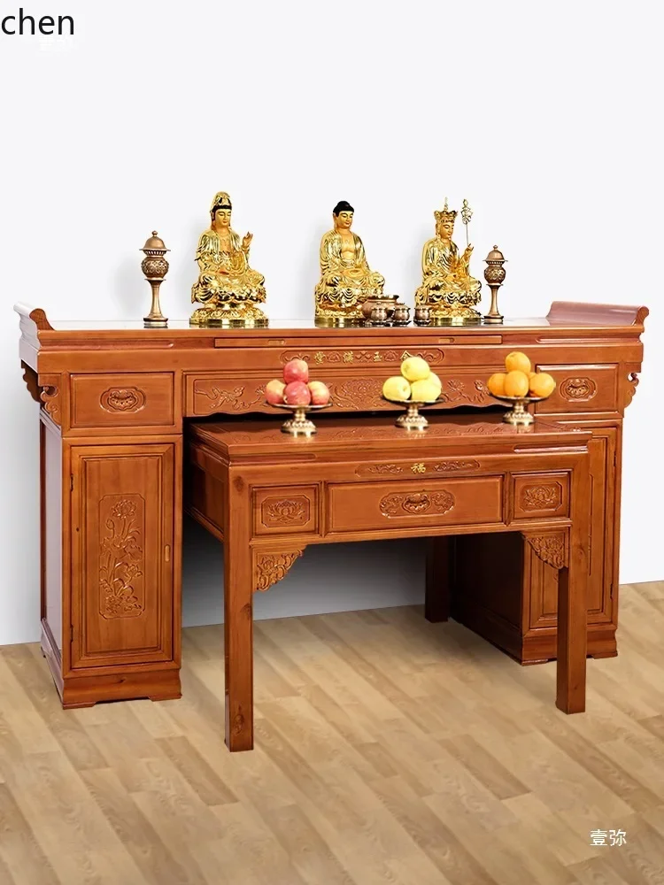 

YFY Altar Incense Table for Home Use Modern Simple Chinese Style Solid Wood Buddha Offering Table Bodhisattva Table