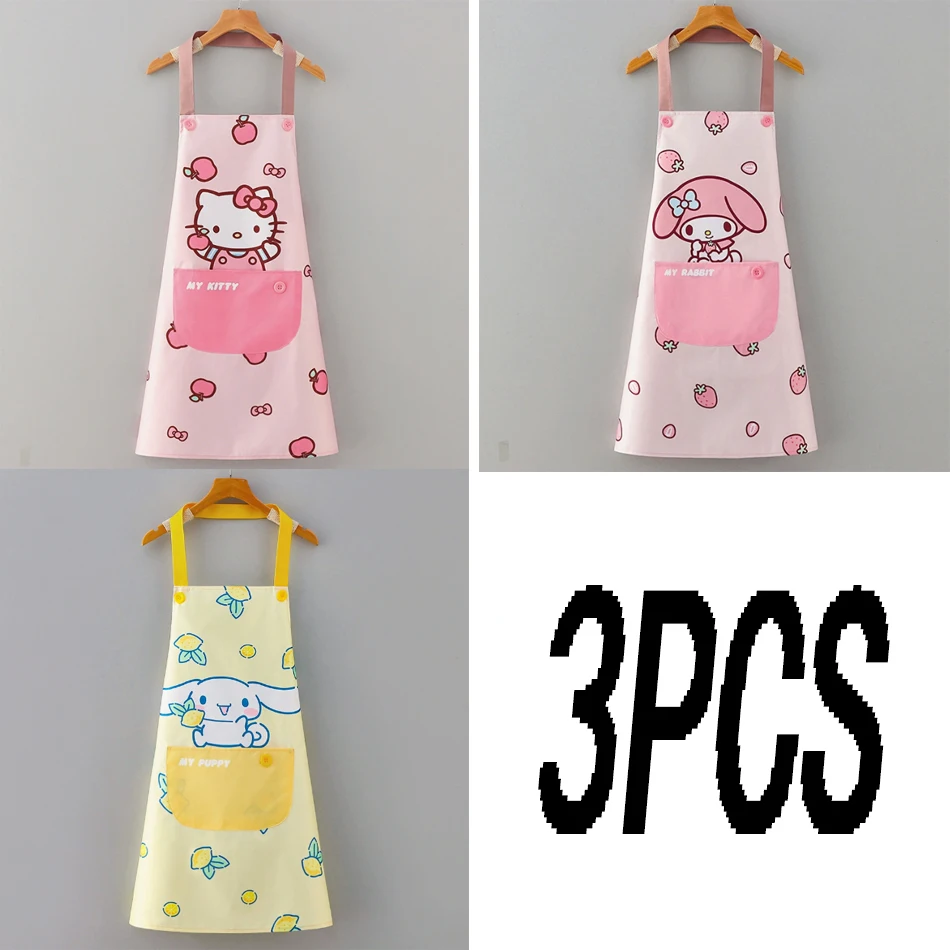 

Sanrio Hello Kitty Cinnamoroll Fashion Cartoon Cute Waterproof and Oil-Resistant Kitchen Apron for Home, Stain-Resistant