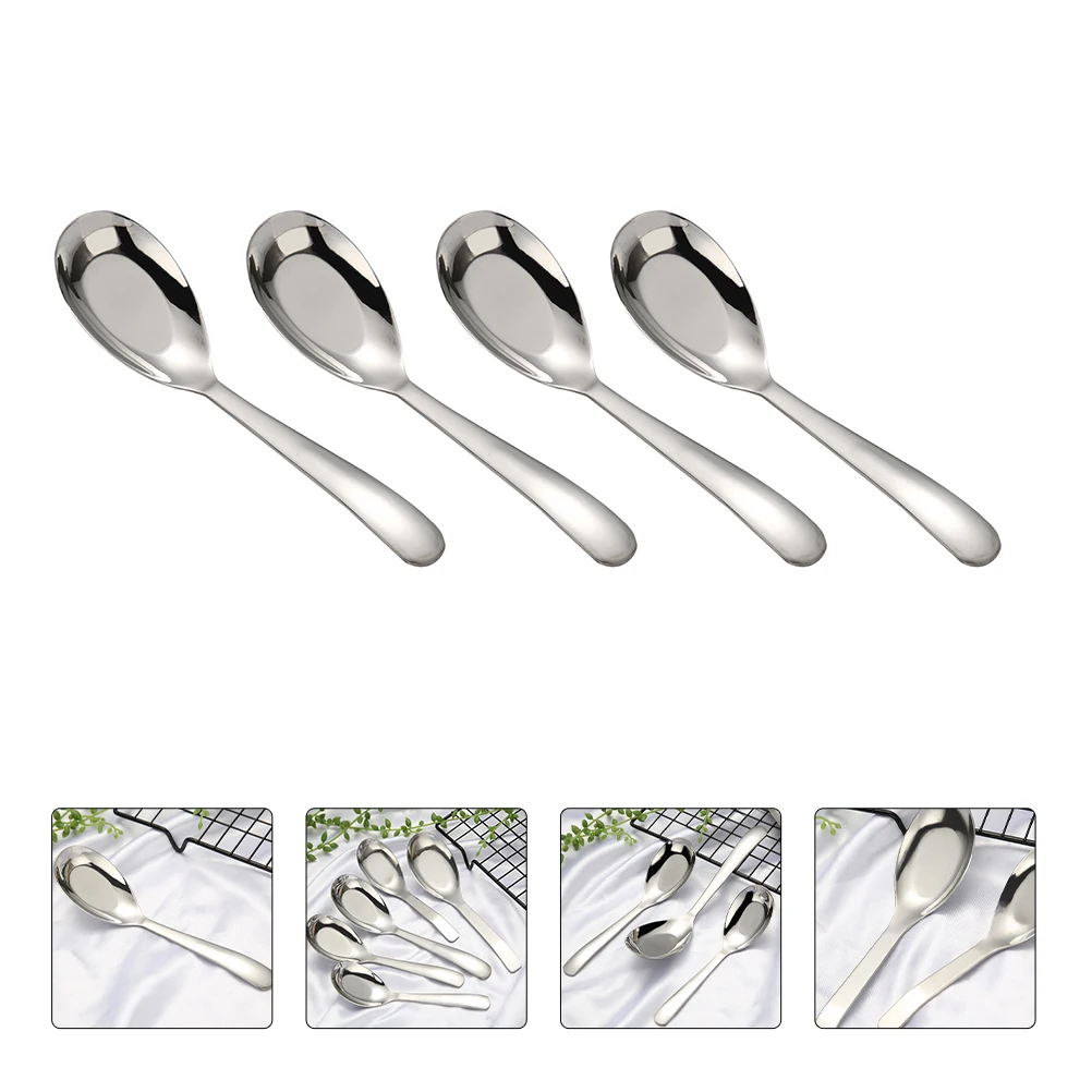 

4PCS Stainless Steel Soup Spoon Kitchen Cutlery High Quality Kids Forks Baby Spoons Utensils Premium Material