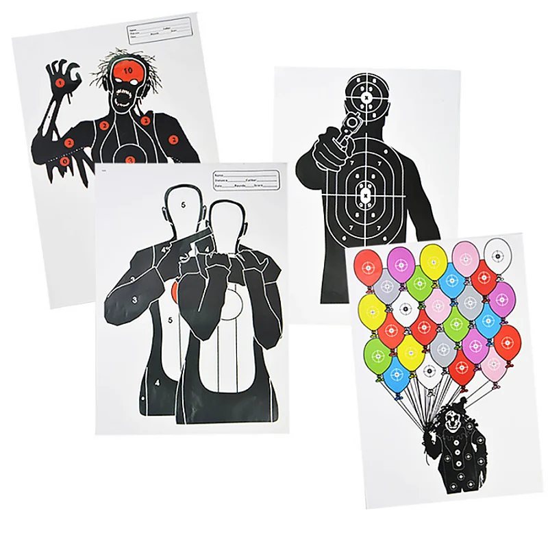 1pcs Archery Target Paper 45 * 32cm Fun Shooting Function Picture Training Accessories Splash Activity Paper Target