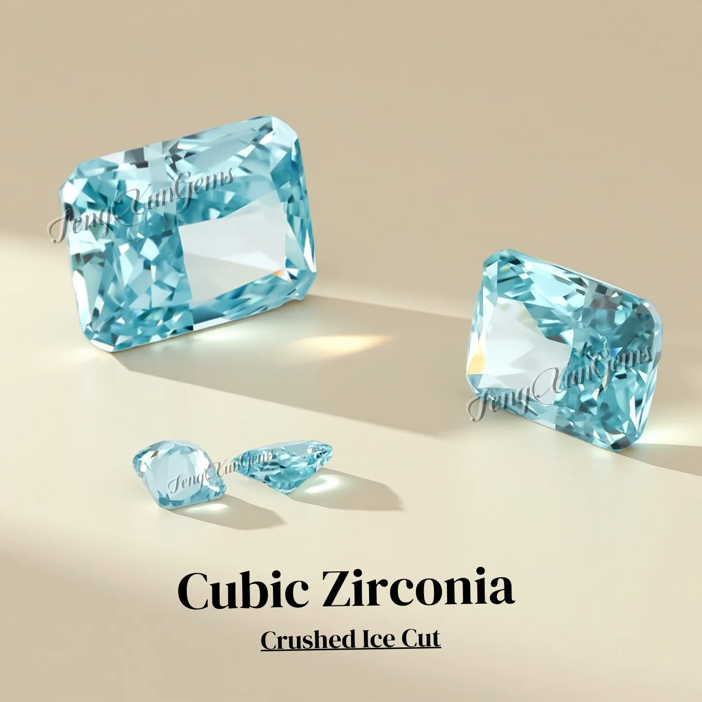

Paraiba Blue High Carbon Diamond Lab Gems Octagon Crushed Ice Cut Radiant Cut Shining Cubic Zirconia For Jewelry Inlay