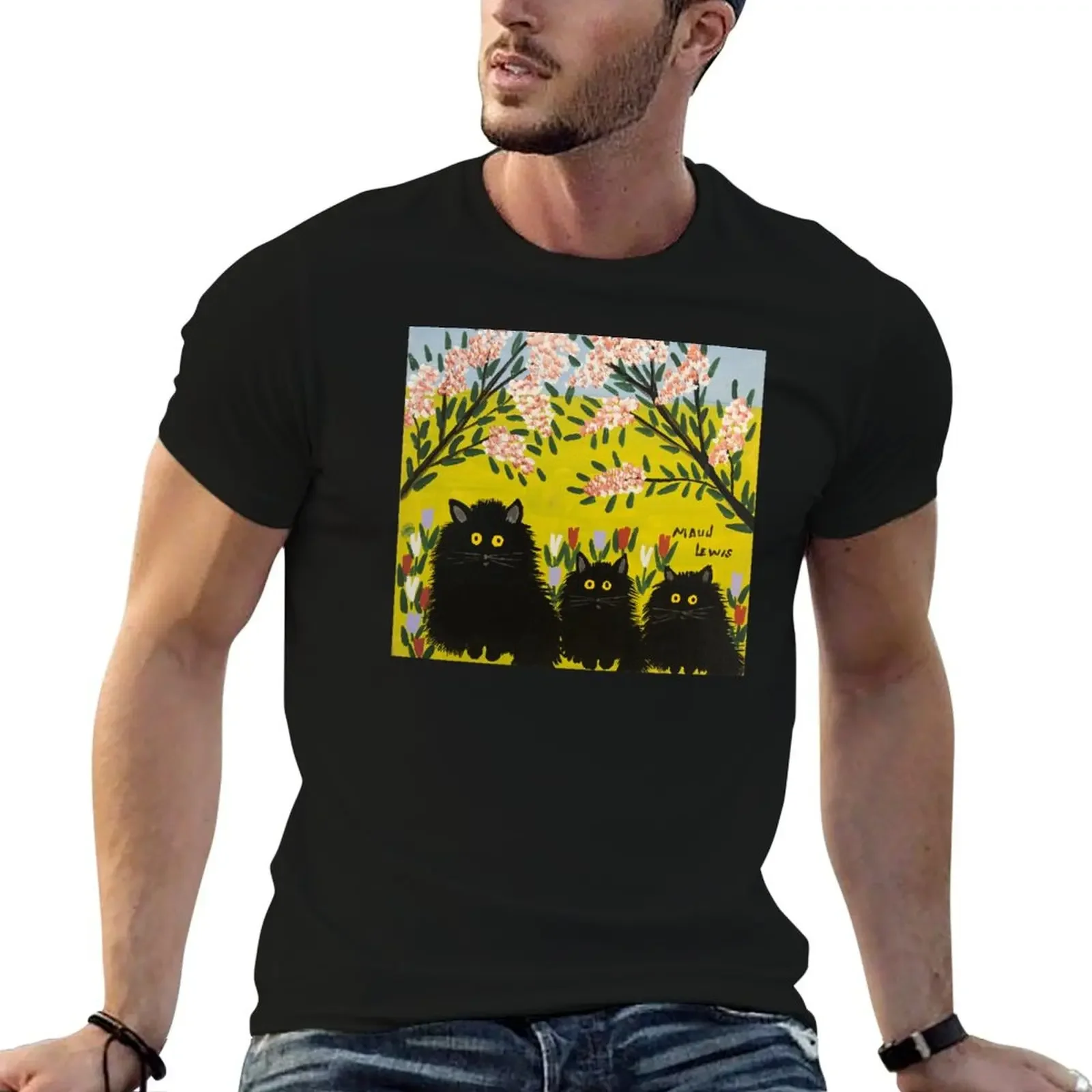 

Maud Lewis T-Shirt blacks blue archive man clothes Man t-shirt Men's cotton t-shirt