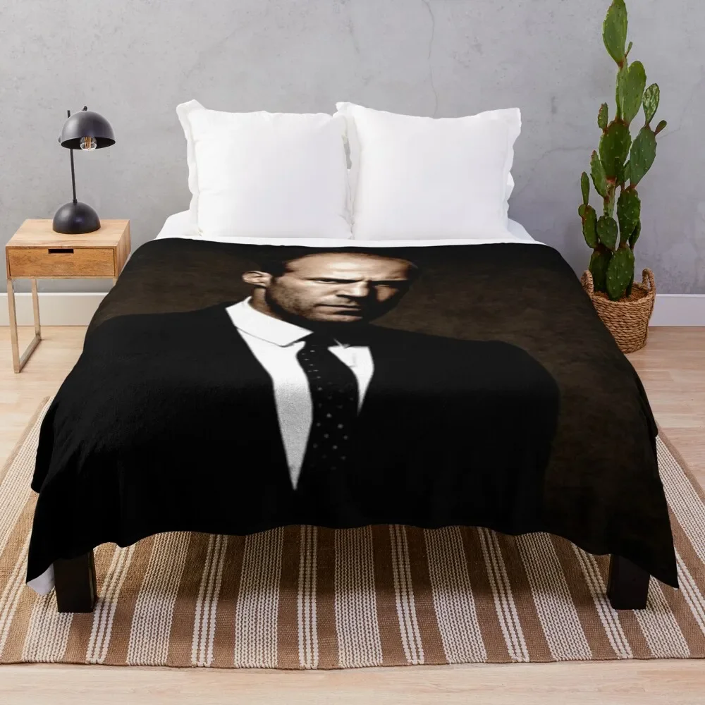 

Jason Statham Throw Blanket Beach Bed Fashionable wednesday Blankets