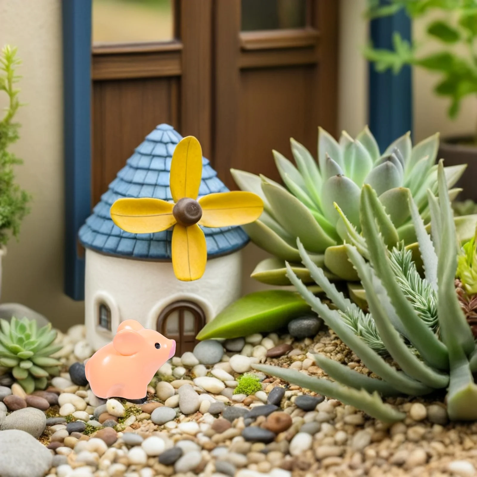 

20pcs Mini Pig Figurines Resin Cute Miniature Animals Desk Decor Fairy Garden Accessories Tiny Pig Statues Pink Small Resin