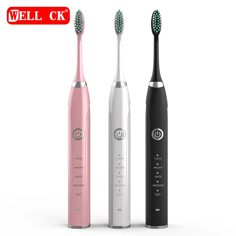 

New Adult Couple Rechargeable Magnetic Levitation Electric Toothbrush Sonic Vibration Soft Hair Automatic Cleaning Brush Head