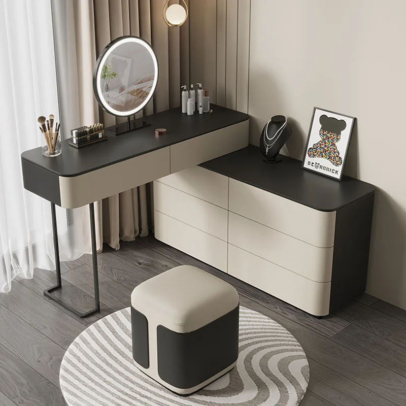 

Luxury Wooden Dressing Table Nordic Chair Mirrors Bedroom Dressing Table Modern Room Tocador De Maquillajes Bedroom Furniture