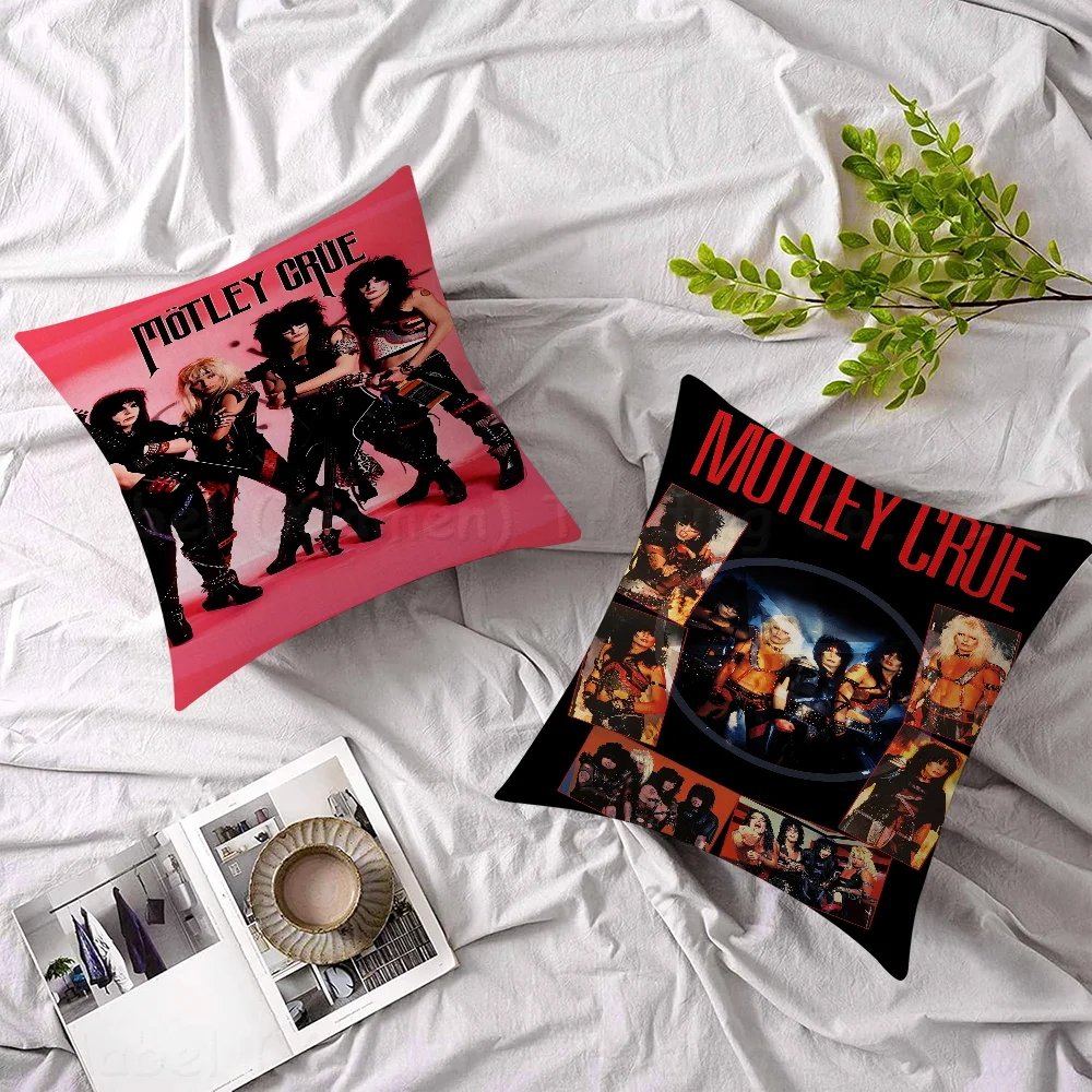 

Popular Band Motley-C-cruesCushion Cover Car Throw Pillow Case For Sofa Car Christmas Gift 40x40cm 45x45cm