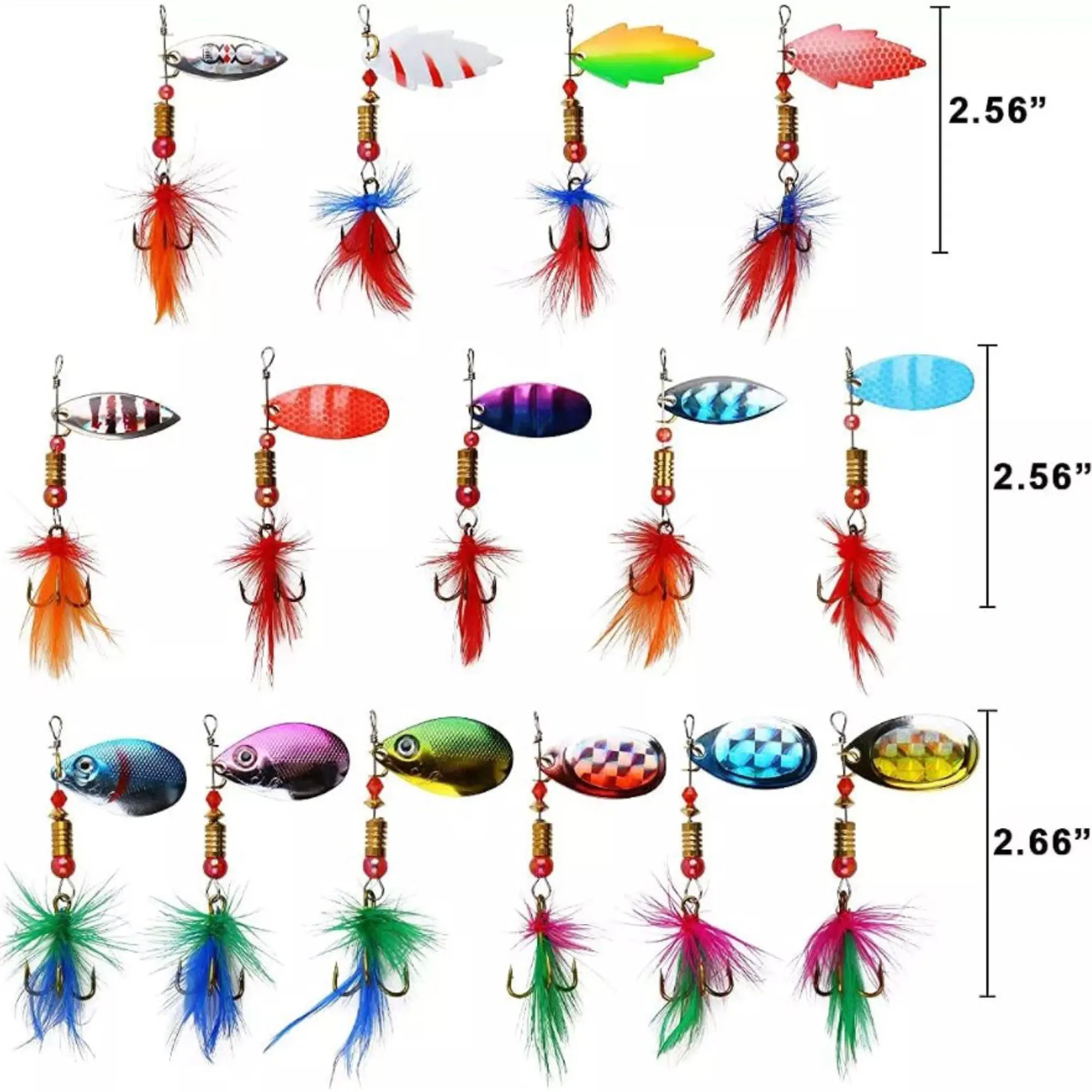 FREE FISHER Spinnerbaits y señuelos tipo cuchara para trucha