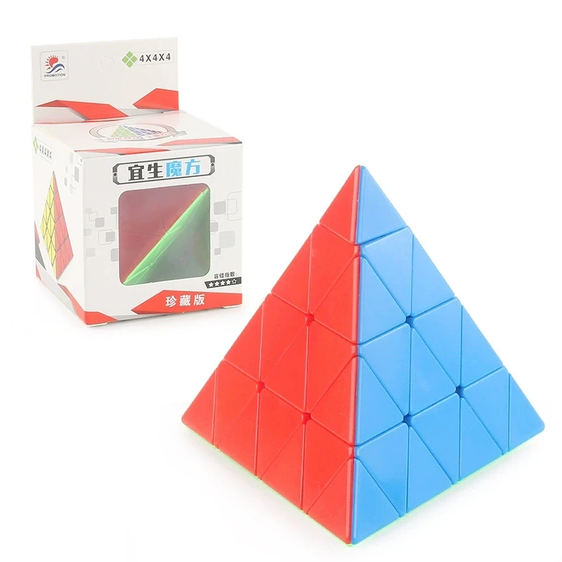 YiSheng 4x4 3x3 Pyramid Magic Cube Speed Puzzle Children's Fidget Toys Cubo Magico Educational Toys 3x3 4x4 Pyramid Cube