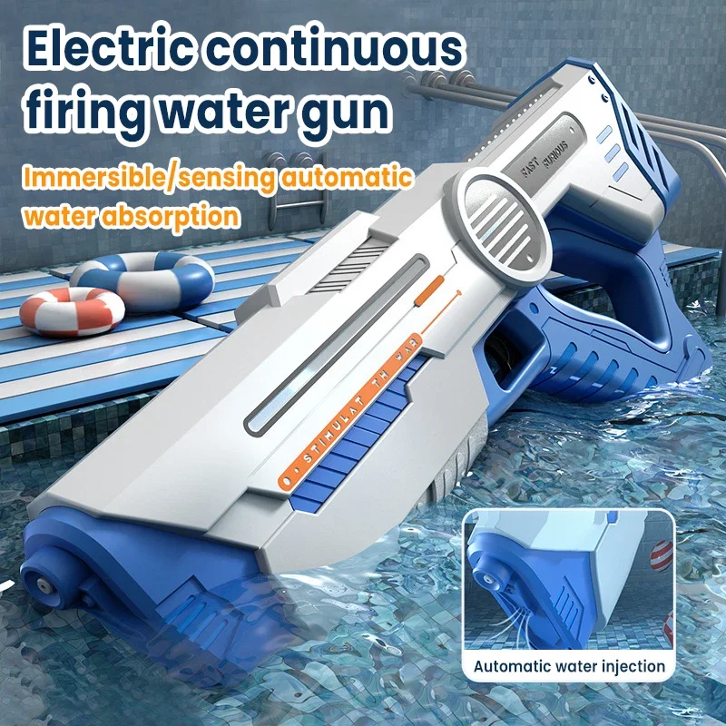 

Summer Fully Automatic Electric Water Gun Rechargeable Long-Range Continuous Firing Space Party Game Splashing Kids Toy Boy Gift