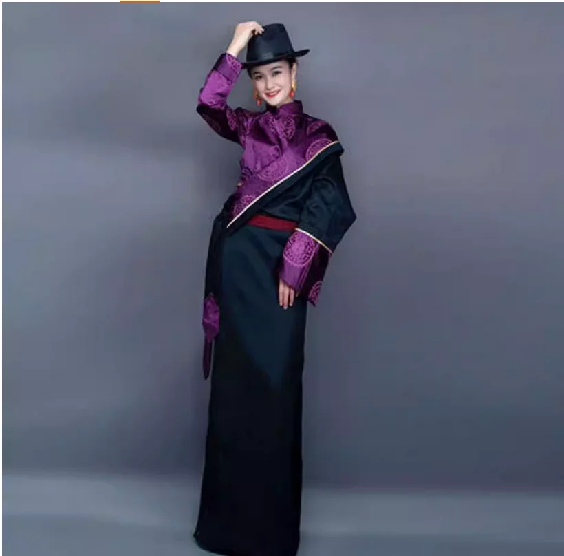 Huaxia ethnic style Tibetan robe characteristic cultural and lifestyle clothing set