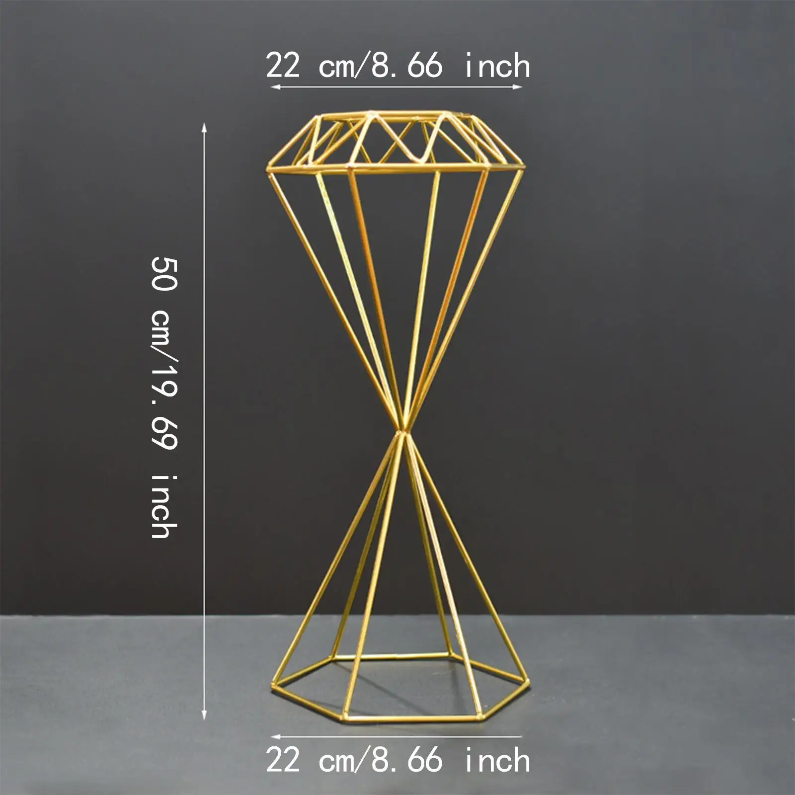 Iron Art Geometric Flower Vase Stand Modern Wedding Centerpieces Holder for Event Party Decoration
