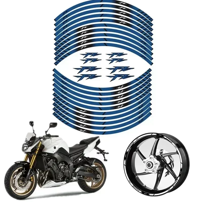 For YAMAHA FZ1 FZ6 N/S FZ8 FZ25 FZ6 FZ150 FZ350 FZ400 FZ7 FZ750 FZ8 Motor Parts Contour Wheel Decoration Decal Sticker-D