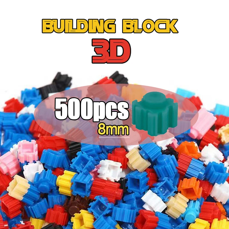 

8*8MM 500Pcs Micro Pixel Art Puzzle Building Blocks DIY 3D Small Brick Particle Educational Toy For Children Birthday Gifts