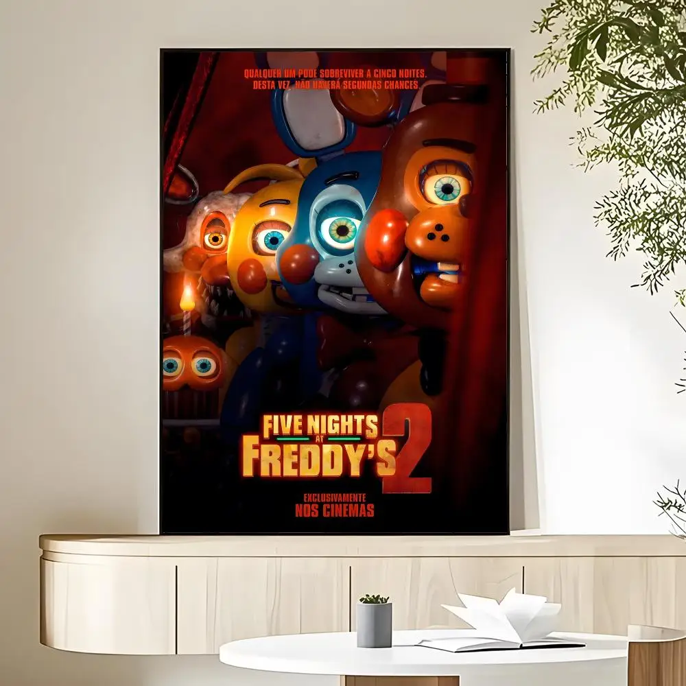 Fnaf Five-nights-At-Freddys 2 Poster HD Art Sticky Wall Waterproof Home Living Room Aesthetic Decoration