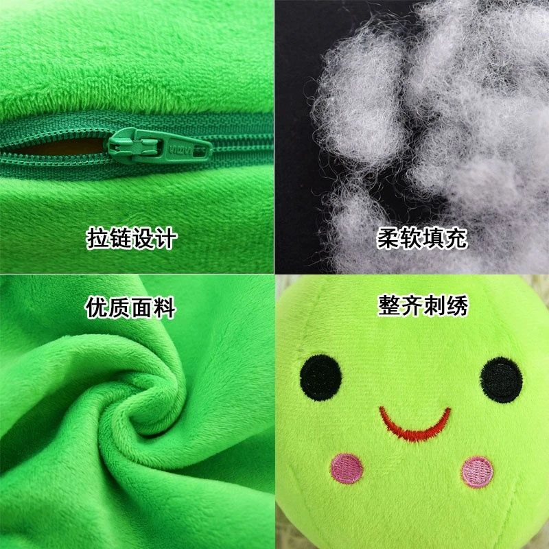 25 سنتيمتر الفاصوليا الإبداعية محشوة الحيوان مع سحاب انفصال دمية فئة النبات واقعية الأطفال عيد ميلاد هدية الكريسماس