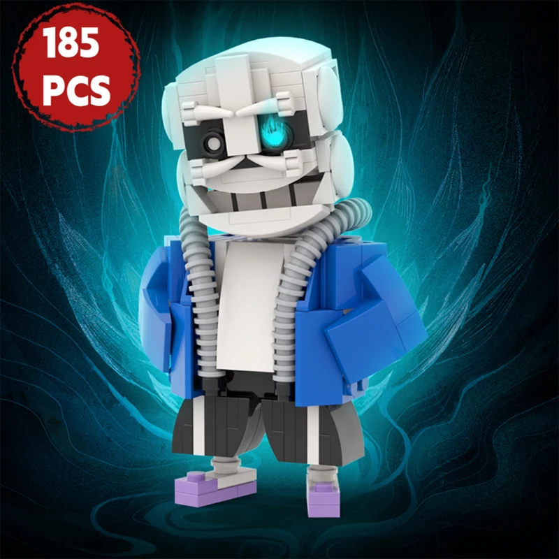 

MOC Game Collection Undertaled Skeleton Action Figure Brick Building Blocks Model Halloween White Skull Brick Toy Gift