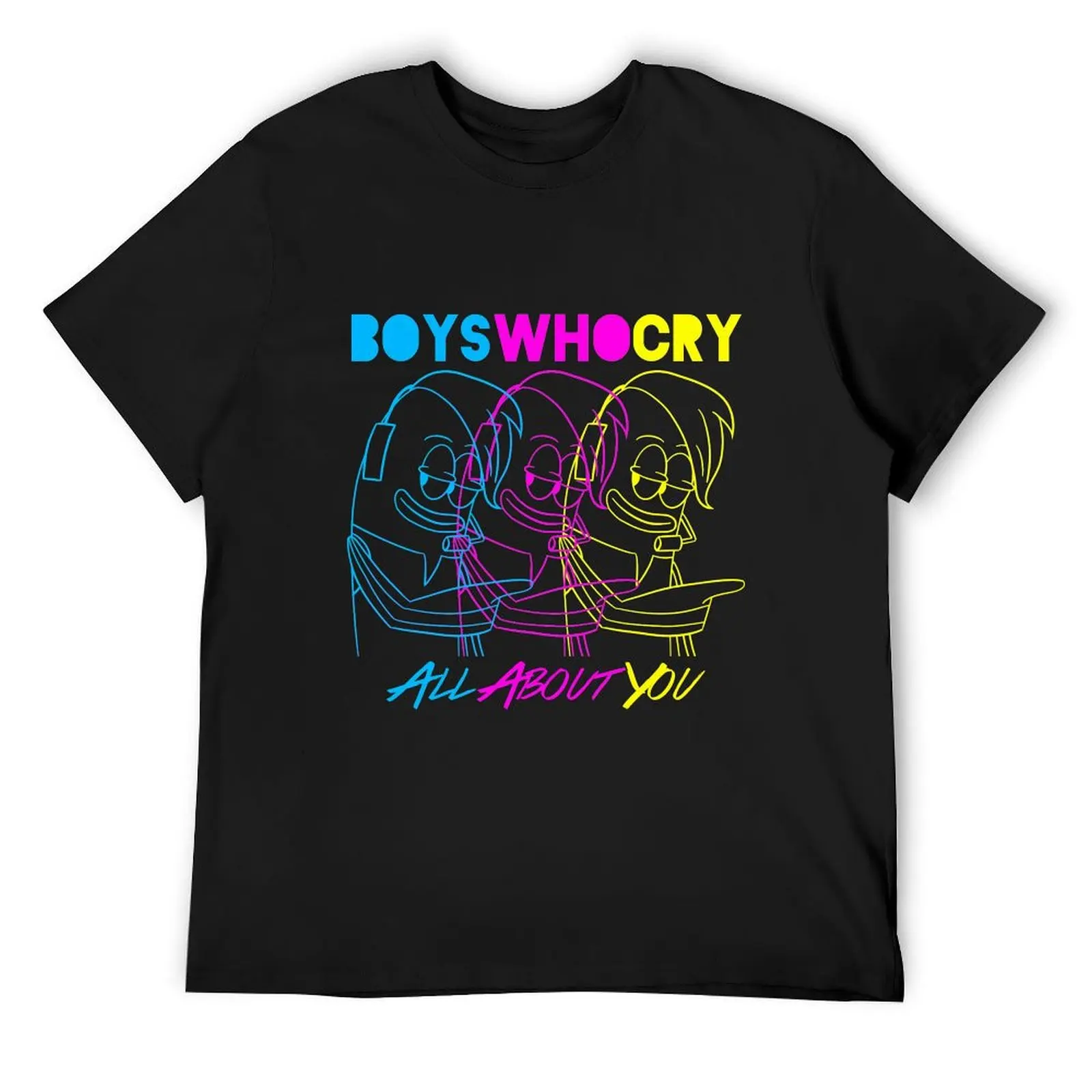 Boys Who Cry (Cyan, Magenta, Yellow) T-Shirt summer tops anime tshirt Short sleeve tee mens graphic t-shirts funny