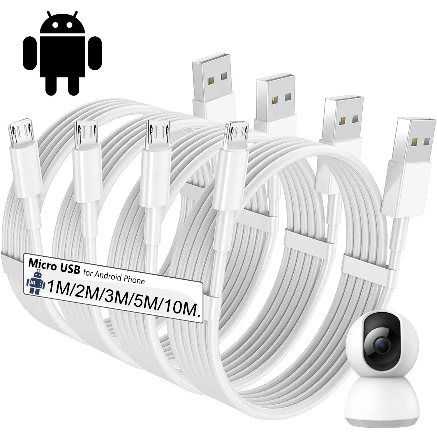 1m/3m/5m/10m Extra Lange Micro Usb Schnelle Ladekabel Für Samsung xiaomi Android Handys Kamera Monitor Power Bank Daten Kabel