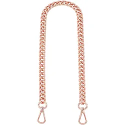 23.8” Flat Chain Strap Rose Gold Shoulder Bag Chain Strap Aluminum Purse Chain Replacement Chunky Metal Chain