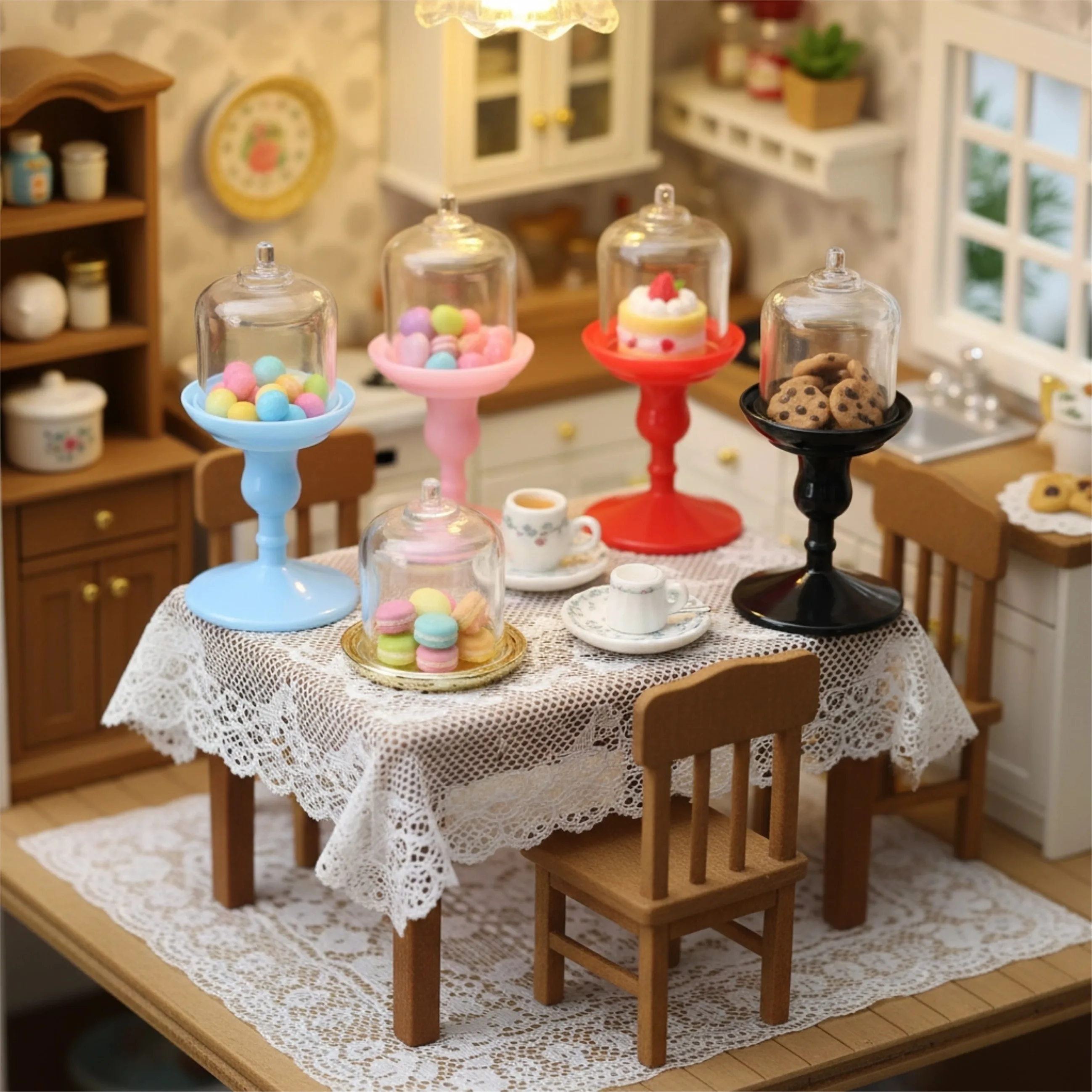 New Mini Dollhouse Accessories Cute and Exquisite Candy Cups, Cake Cups, European Retro Incense Burners, Random Food and Play,