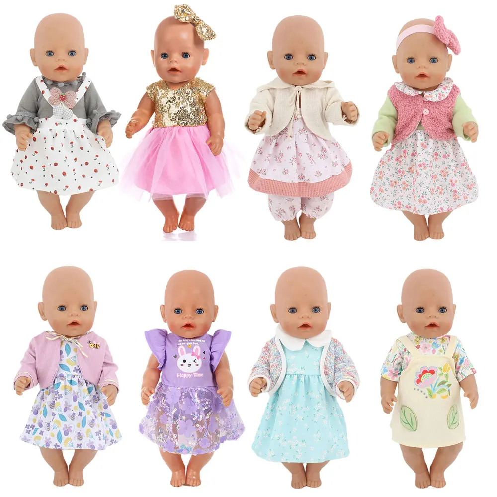 New Fashion Dress Wear For 43cm Baby Doll 17 Inch Born Babies Dolls Clothes And Accessories, Balloon not included