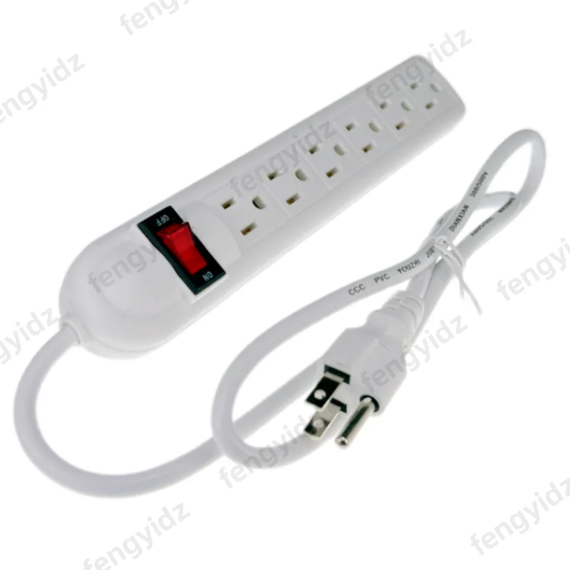 fengyidz Protector contra sobretensiones de regleta estadounidense con 6 salidas con cable de extensión de 1 m para el hogar y la oficina