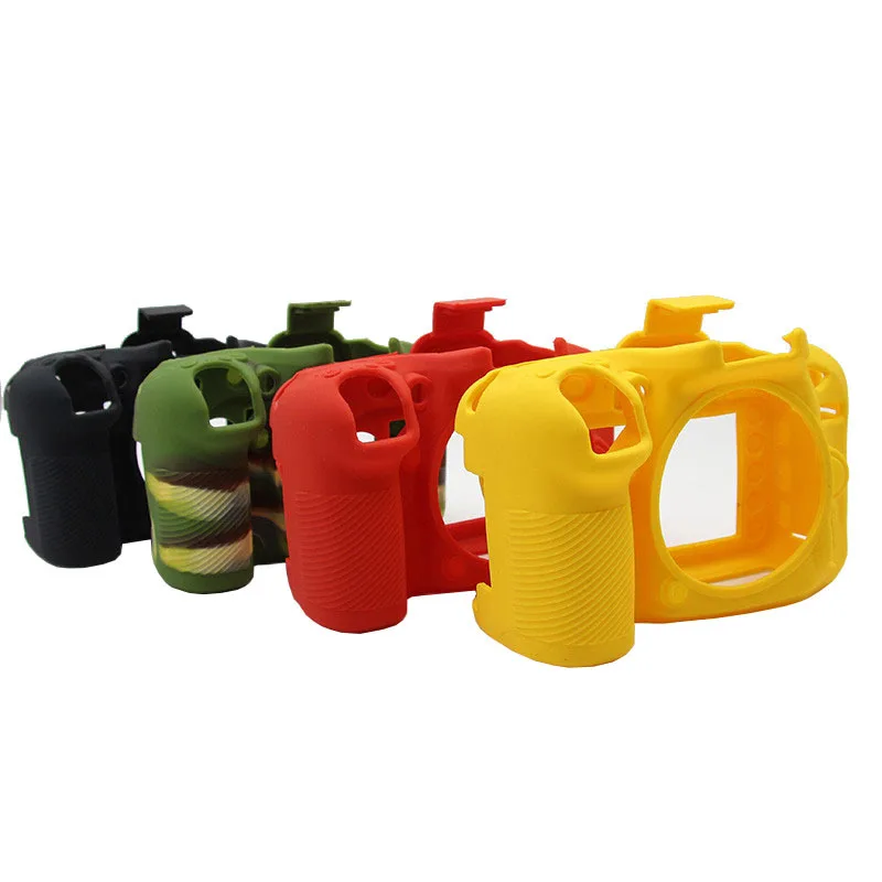 Soft Silicon Rubber Armor Case Body Cover Protector Frame Skin for Nikon D7200 D7100 DSLR Camera Protective Video Bag 4 colors