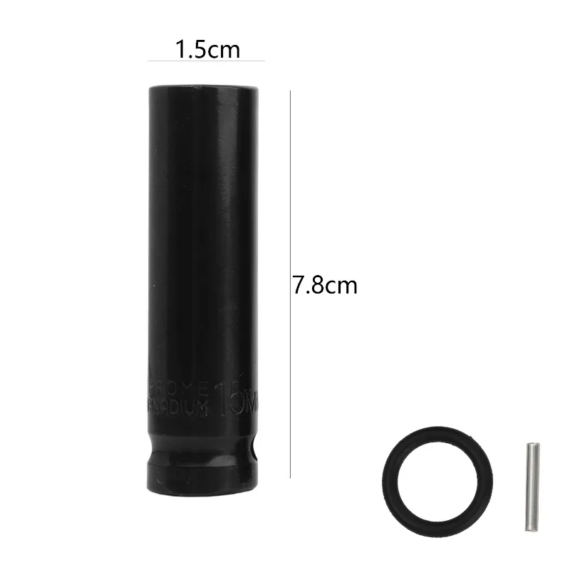 Verlängerte Sechskant-Steckschlüssel 15mm 16mm 17mm 18mm 19mm Metrischer Schraubenschlüssel-Tiefkopf Schlagschrauber-Kopf Reifenentfernung Autoreparaturwerkzeuge – Detail 8