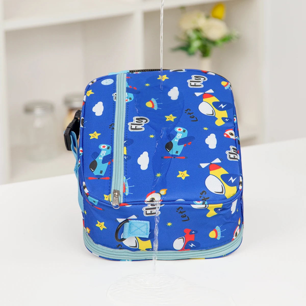Isolierte Lunchtasche mit Cartoon-Motiv, niedliche, mit Blumenmuster bedruckte Lebensmittelhandtaschen, tragbare Thermo-Lunchtasche, Frischhaltebeutel, Tragetasche für Studenten – Detail 8