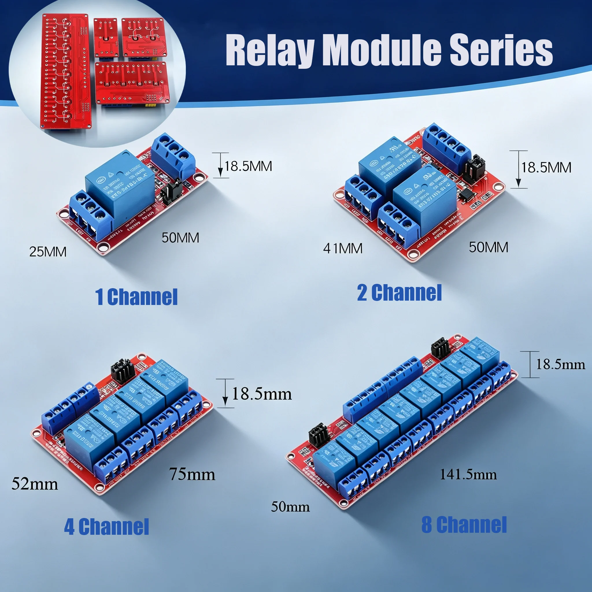 Optocoupler Isolated Relay Module 5V/12V/24V Electromagnetic High/Low Level Trigger 1/2/4/8 Channels Development Board for Elect