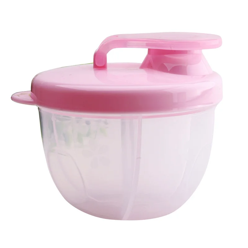 3-compartment Rotating Milk Powder Box Formul Dispenser Snacks for kids PP Food Portable Container Traval  Bottles