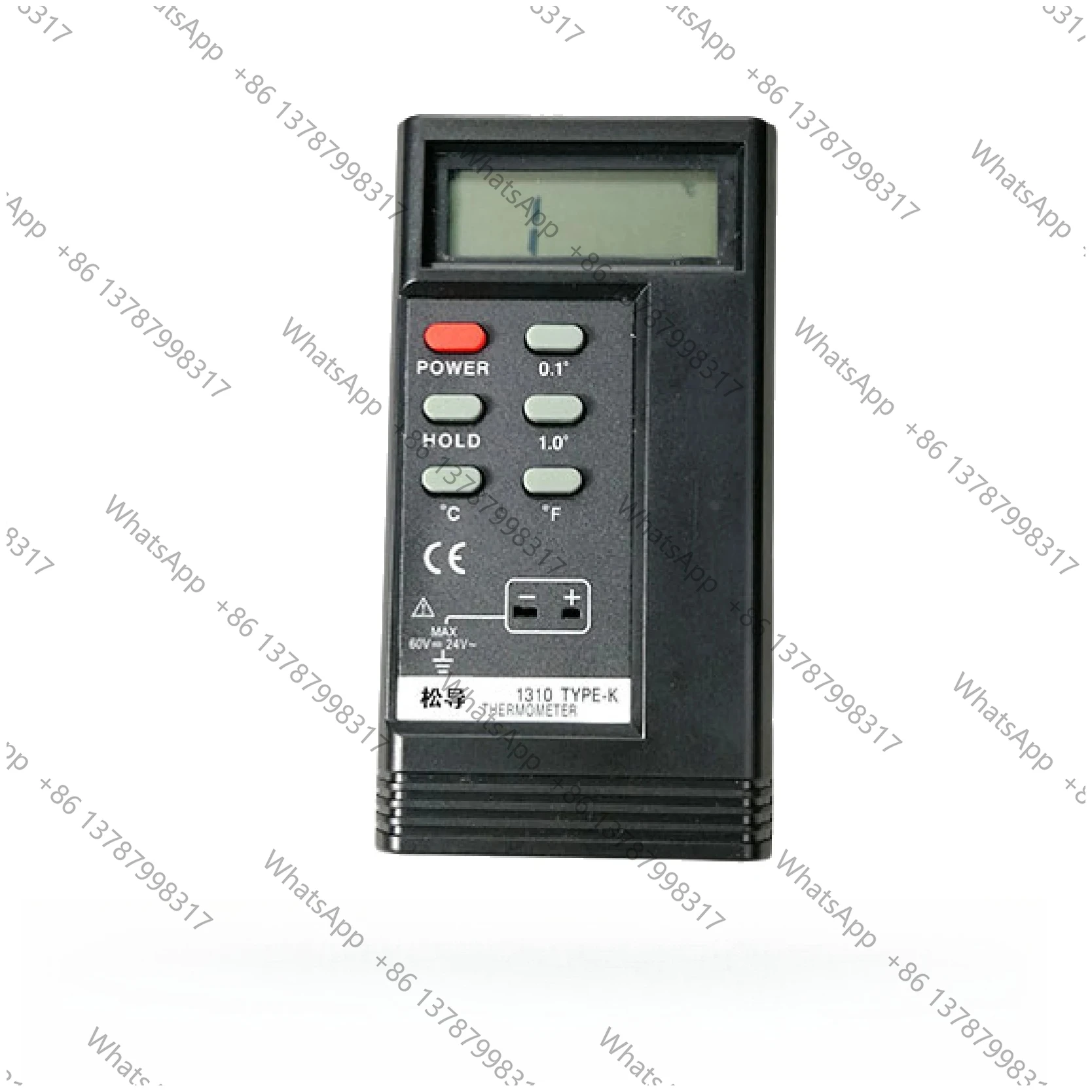 1310 Digital K Type Thermocouple Thermometer, High Precision Industrial Temperature Meter for HVAC, Celsius/Fahrenheit Use