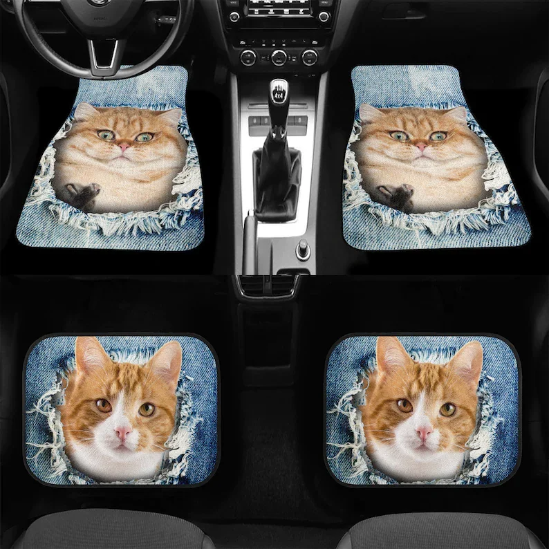 

Classic Carpet Floor Mats for Car | Anti-Slip Features Automotive Floor Mats | Lovely Cats | Stylish Floor Mats for vehicle |