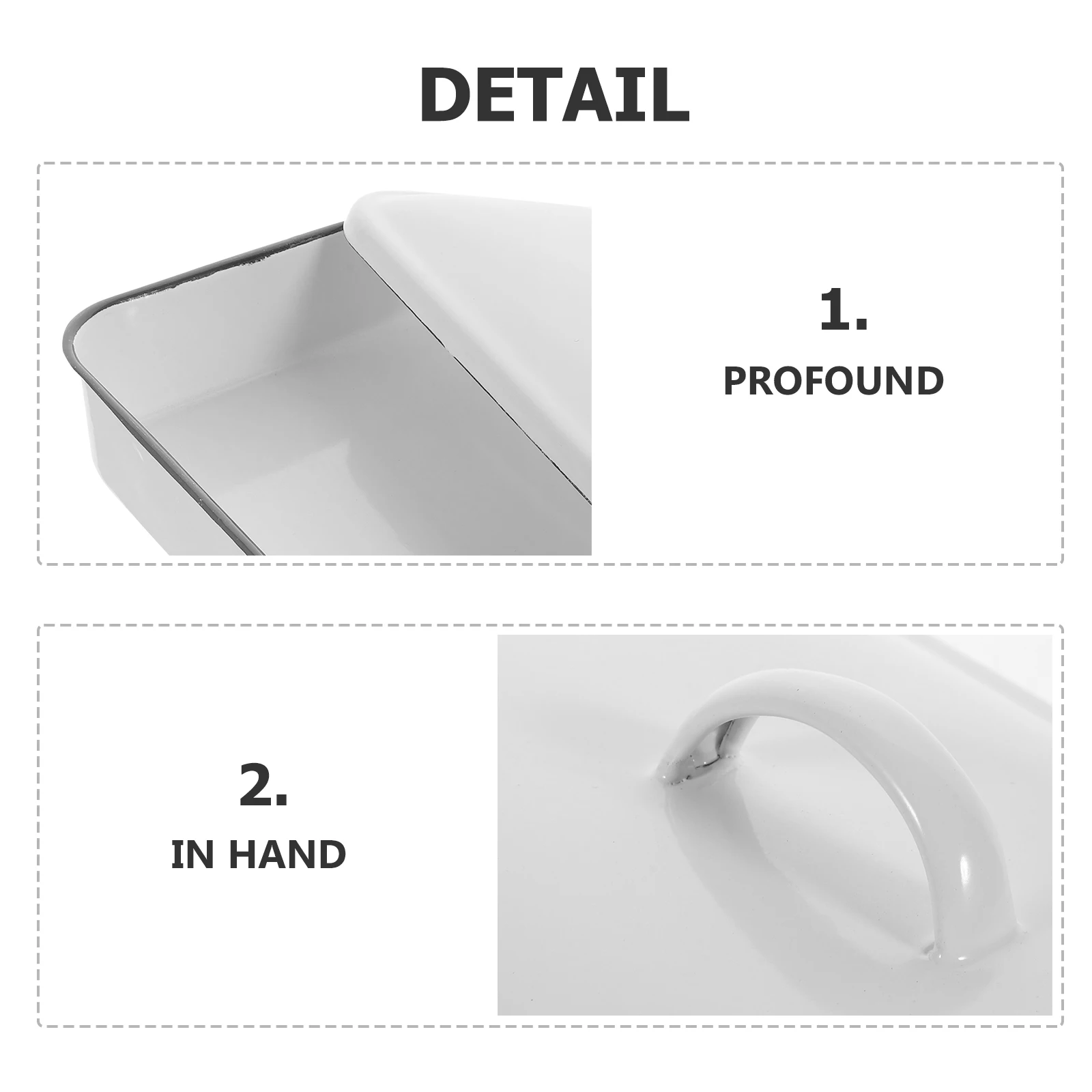 

Thickened Enamel Plate with Lid Non-Stick Baking Tray Oven Pan Heat-Resistant Food Storage Plate Enamel Tray