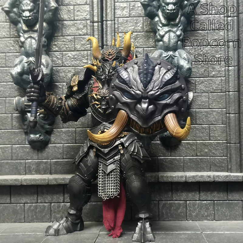 

Four Horsemen Mythic Legions: 7-Inch (1:12 Scale) All-Stars Wave 6 - Axe-Wielding Dwarf, War Horse, Axe-Wielding Red Skull Crusa