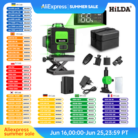 HILDA 16 Lines 4D Laser Level Green Line Self-Leveling 360 Horizontal And Vertical Super Powerful Laser Level