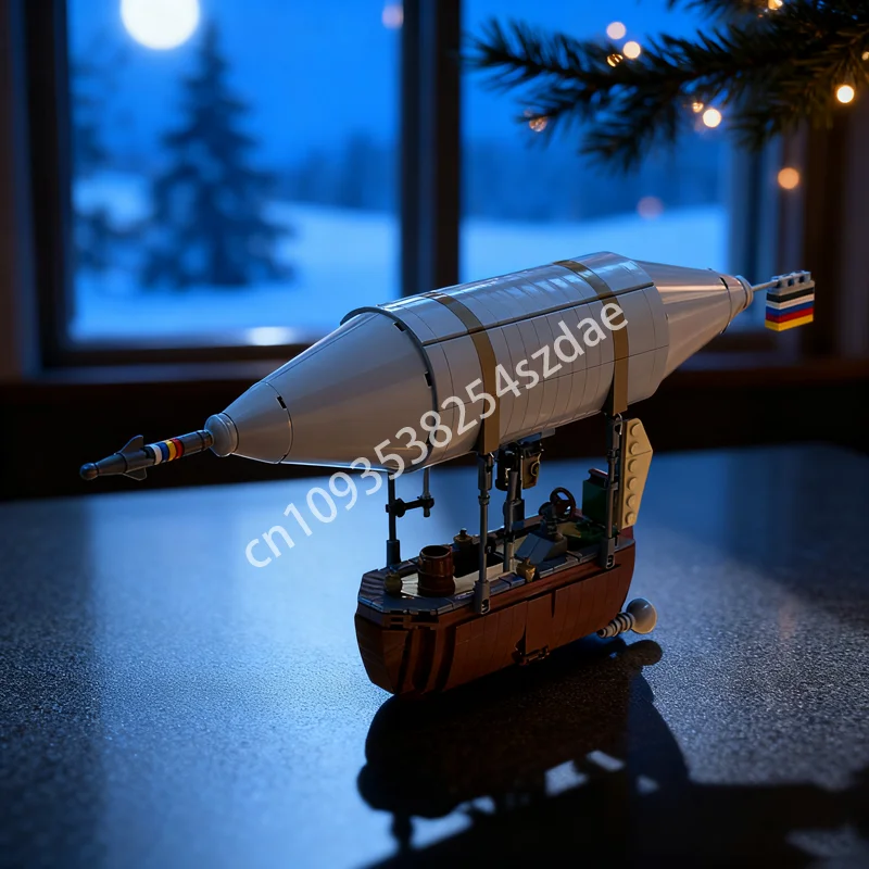

598pcs MOC Calipso Airship Airported Model Building Blocks Christmas Gift Construction Assemble DIY Creative Education Toy Brick