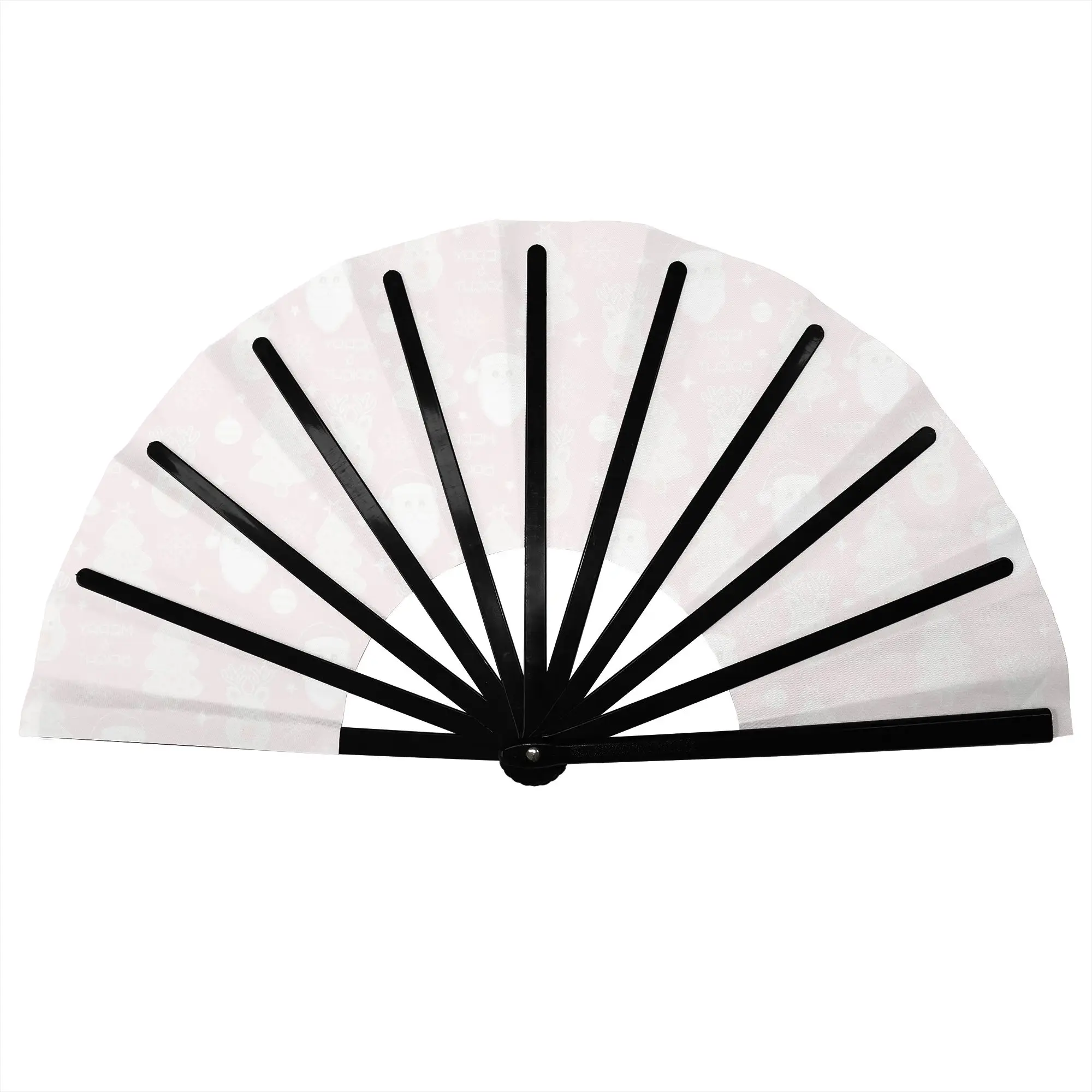 Christmas Merry  Hand Fan Promotional Gift Party Xmas Snowman Christmas Tree  Durable Folding Fans Unique Bulk Pack Fan